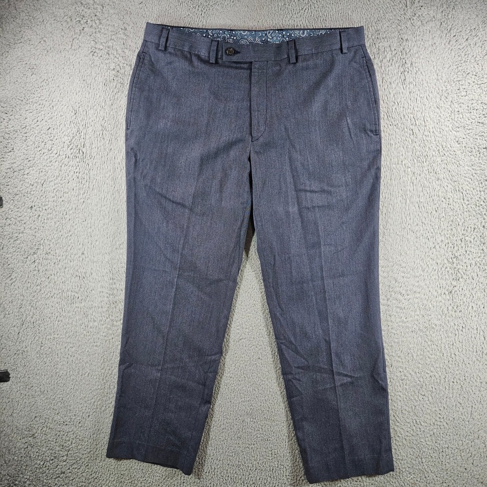 Lauren Ralph Lauren Mens Dress Pants 36x28 Charcoal Gray Flat Front Trousers‎